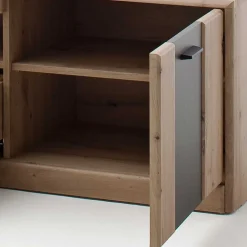 Elegante TV Bank in Eiche & Grau - Larinca