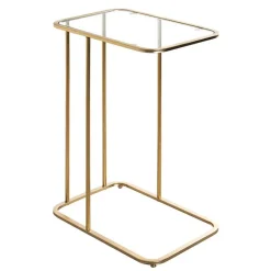 Eleganter Anstelltisch mit klarer Glasplatte - Finnca