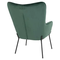 Eleganter Einzelsessel in Dunkelgrün Samt - Volcanu