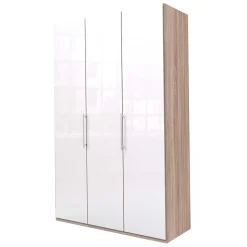 Eleganter Kleiderschrank in Weiß Glasbeschichtung - Bosays