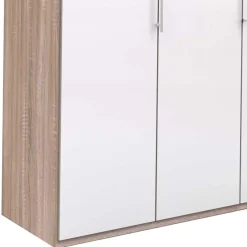 Eleganter Kleiderschrank in Weiß Glasbeschichtung - Bosays