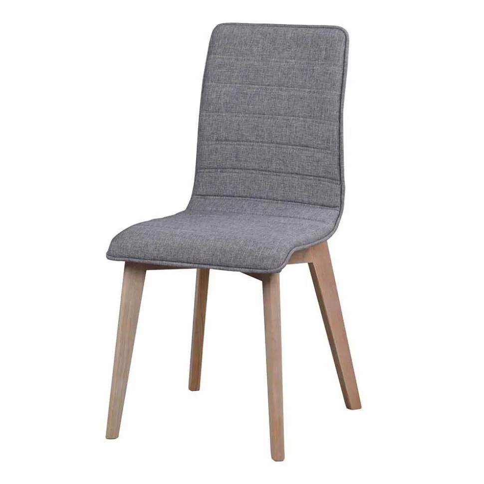 Eleganter Polsterstuhl in Grau - Mali (2er Set)