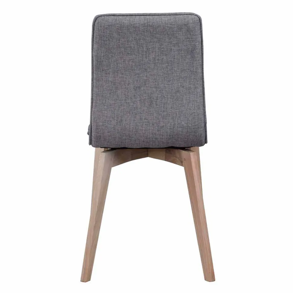 Eleganter Polsterstuhl in Grau - Mali (2er Set)