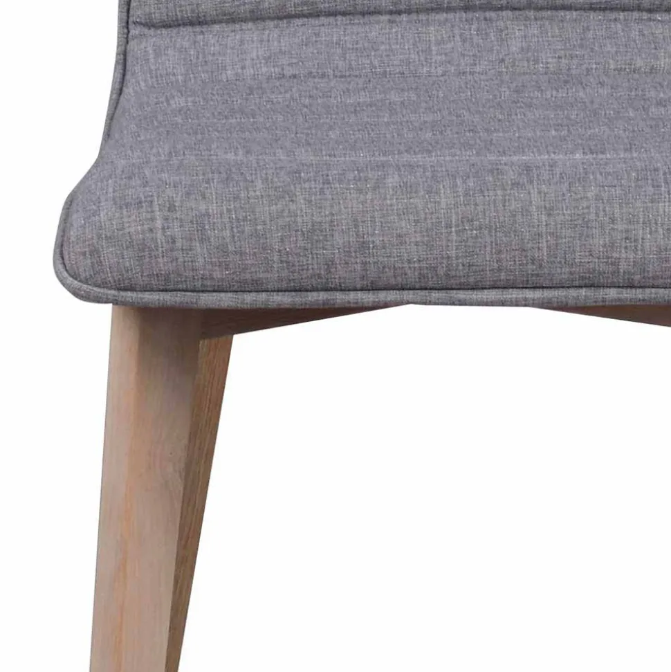 Eleganter Polsterstuhl in Grau - Mali (2er Set)