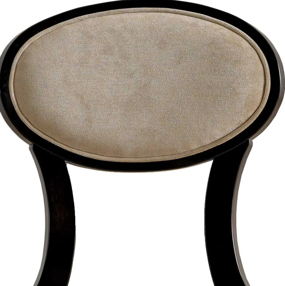 Eleganter Polsterstuhl mit ovaler Medaillon Lehne - Celorma