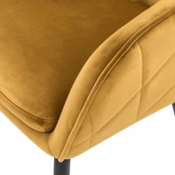 Eleganter Retro Armlehnstuhl mit gelbem Samt - Mariell