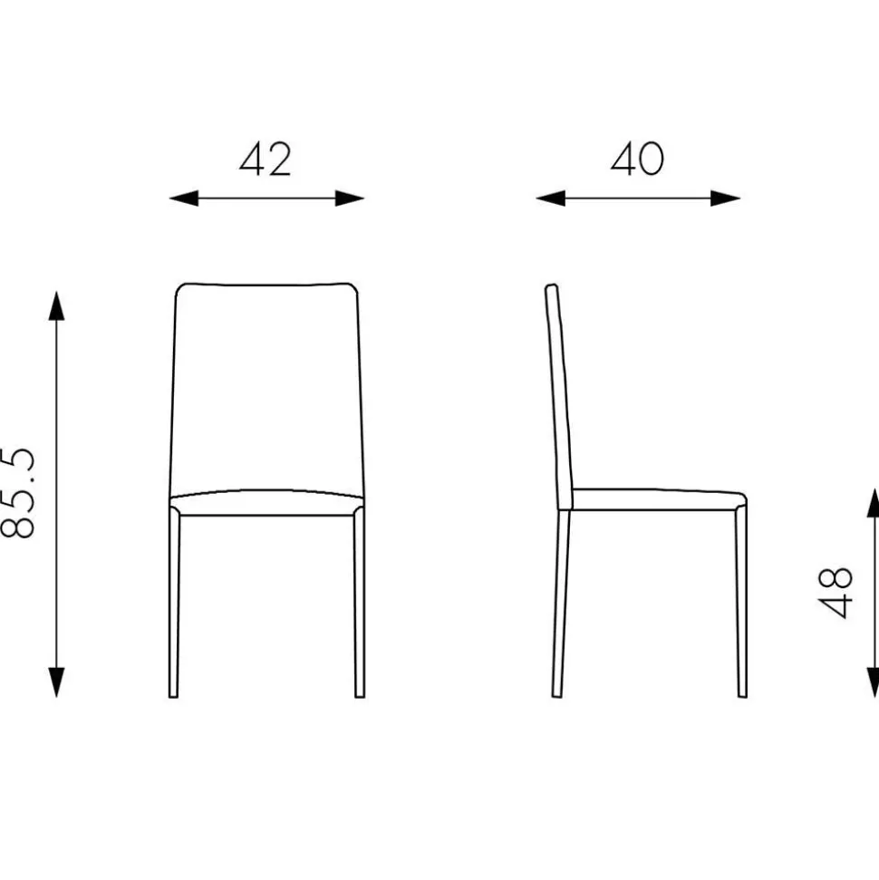 Eleganter Stuhl Giant aus Kunstleder (4er Set)