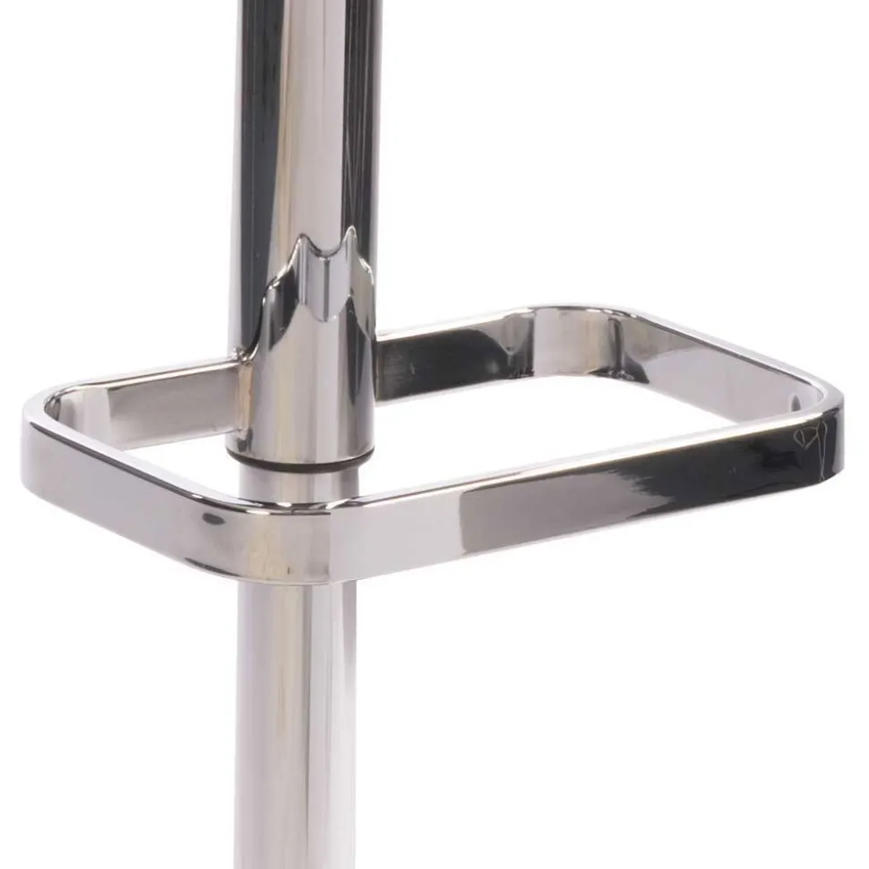 Eleganter Tresenstuhl in Dunkelgrau & Chrom - Fregato