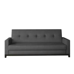 Elegantes Klappsofa in Dunkelgrau Samt - Triumph
