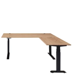 Elektrisch höhenverstellbarer Winkelschreibtisch modern - Emly