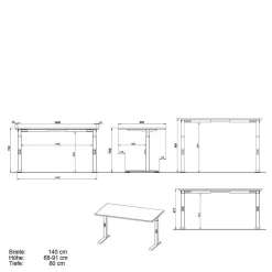 Elektrisch höhenverstellbarer Schreibtisch modern - Pitovija