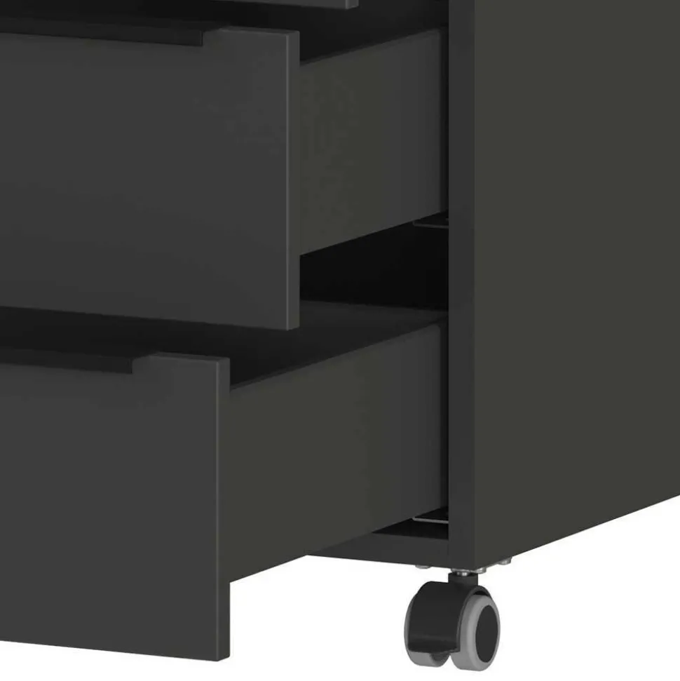 Elektrisch verstellbarer Bürotisch & Rollcontainer - Tila (zweiteilig)