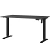 Elektrisch verstellbarer Officetisch in Dunkelgrau - Gatron