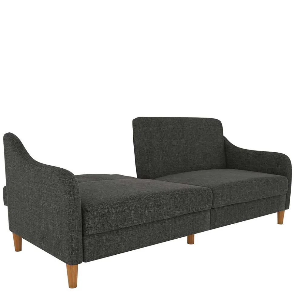 3er Bettsofa in Grau Stoffbezug - Tabara