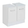 60er Doppeltür Unterbeckenschrank in Weiß - Skiranov