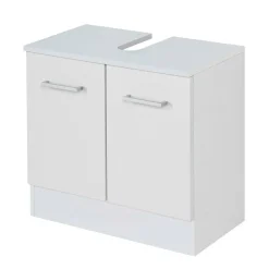 60er Doppeltür Unterbeckenschrank in Weiß - Skiranov
