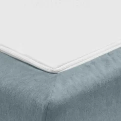 3er Schlafcouch in Hellblau mit Eiche - Eterna