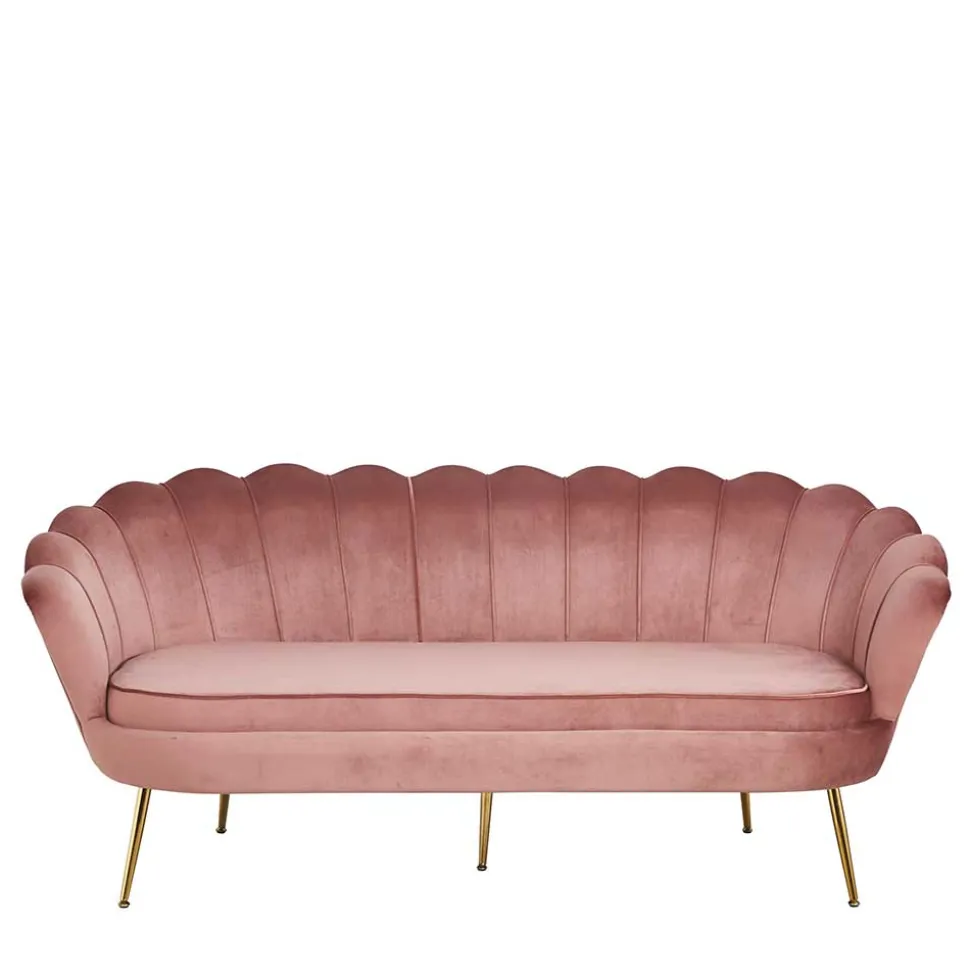 3er Wohnzimmersofa im Retrostil Muschel - Ciabeta