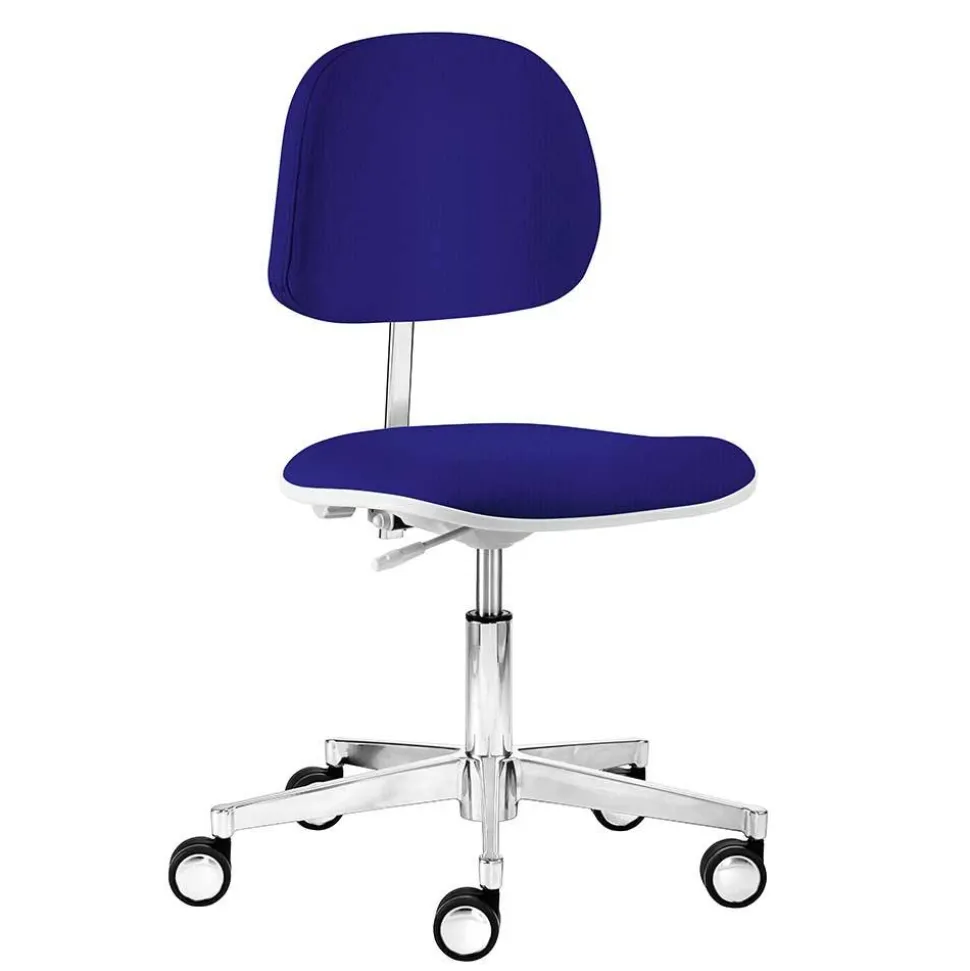 Ergo Bürodrehstuhl in Blau Stoff - Portland
