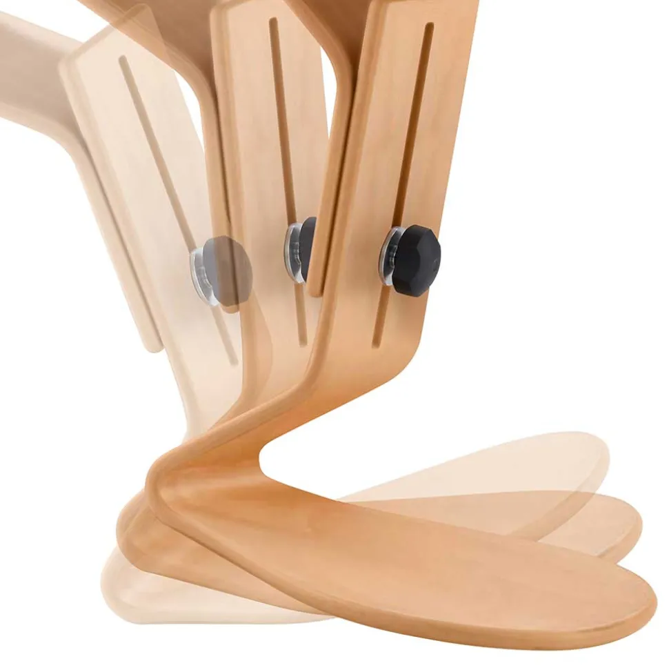 Ergonomischer Hocker in Hellblau Filz - Salcina