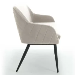 Essbank in Cremeweiß mit Schwarz - Tamba