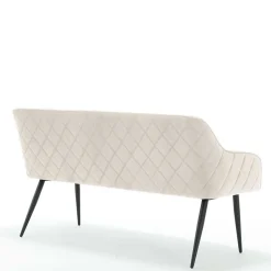 Essbank in Cremeweiß mit Schwarz - Tamba