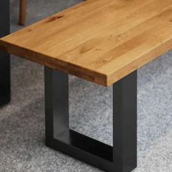 Essbank Manzey aus Wildeiche Massivholz