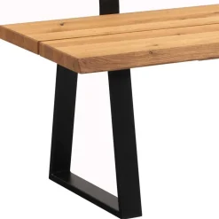 Essbank mit Lehne - Wildeiche Naturkante - Jessmine