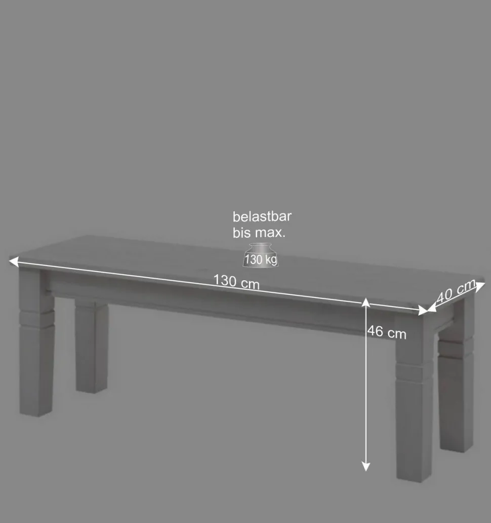 Essbank Satumare in Weiß