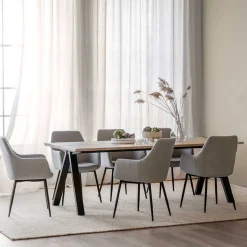 Essgruppe im Skandinavischen Wohnstil - Ivona (siebenteilig)