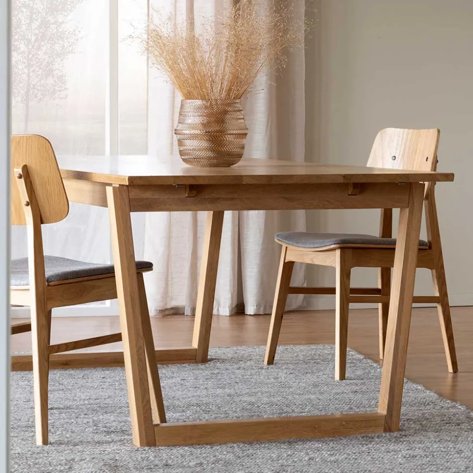 Essgruppe in Eiche & Hellgrau - Nineo (siebenteilig)