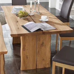 Essgruppe Sympatia aus Wildeiche Massivholz (siebenteilig)