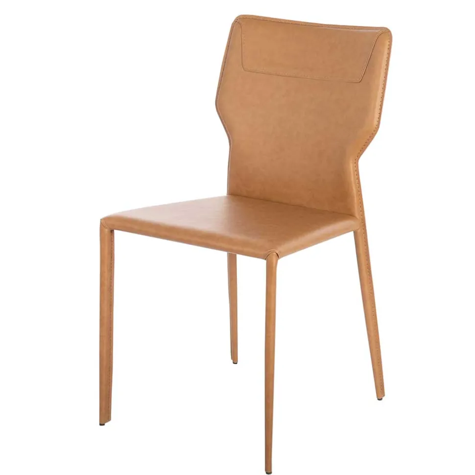 Essstuhl in Cognac Braun - Anthony (2er Set)