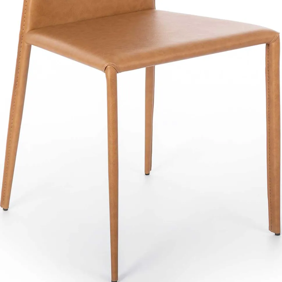 Essstuhl in Cognac Braun - Anthony (2er Set)