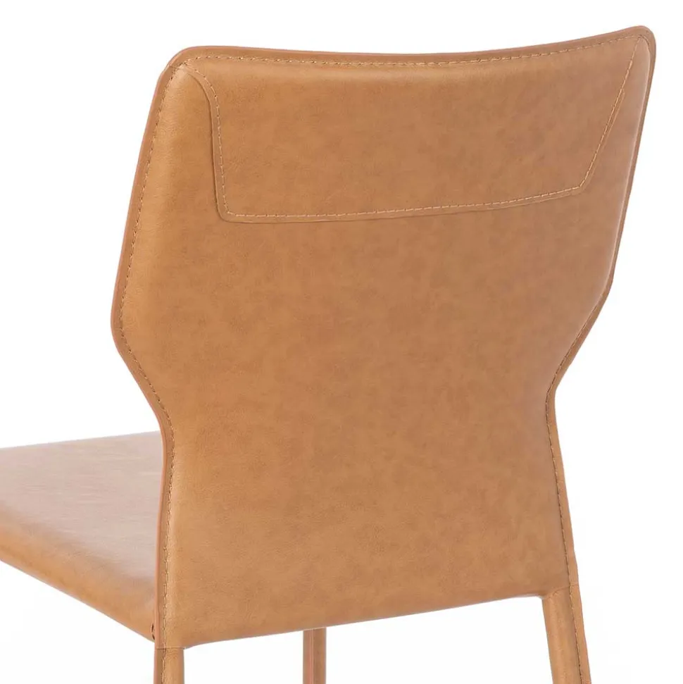 Essstuhl in Cognac Braun - Anthony (2er Set)