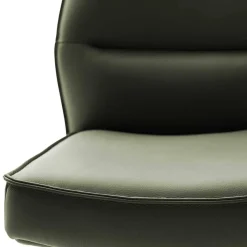 Essstuhl mit Lederbezug in Olivgrün - Contrada (2er Set)