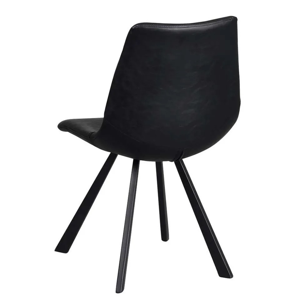 Esstisch & 6 schwarze Stühle - Flints (siebenteilig)