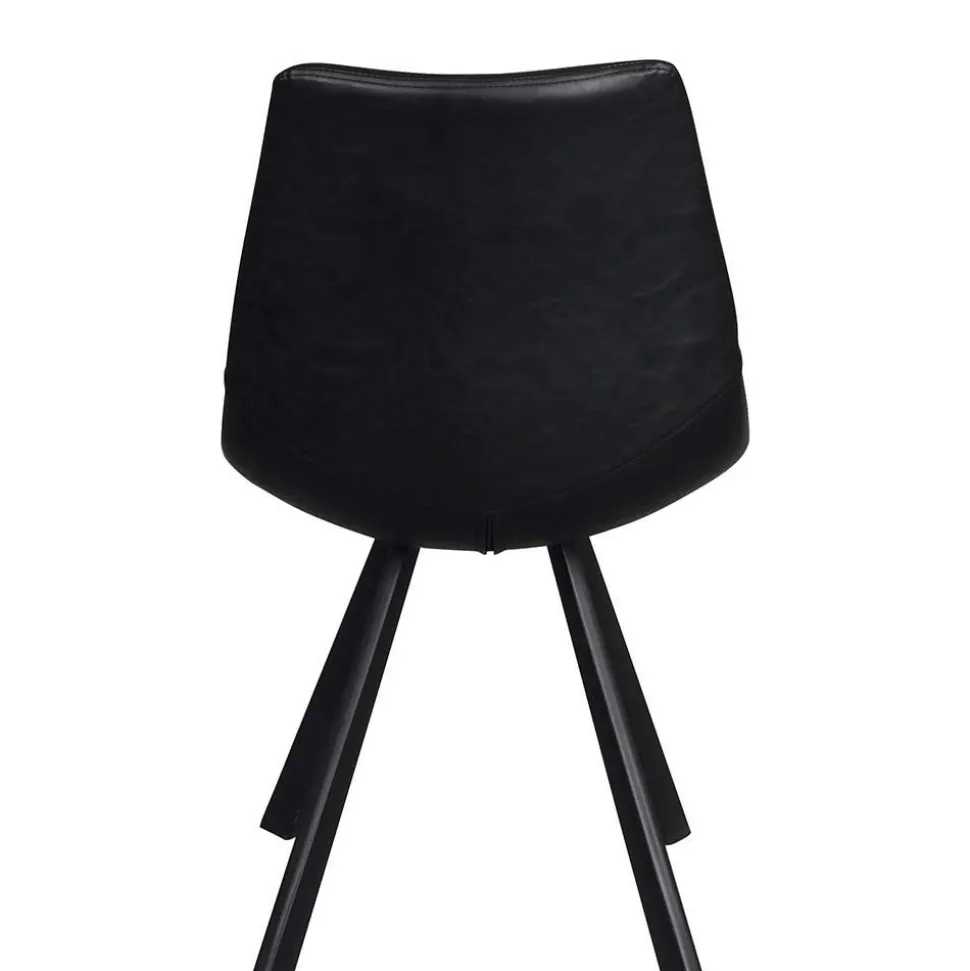 Esstisch & 6 schwarze Stühle - Flints (siebenteilig)