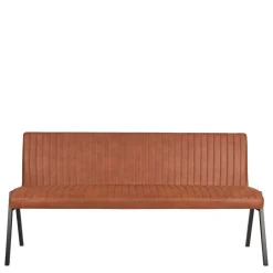 Esstisch Bank mit Lehne in Cognac Braun - Christine