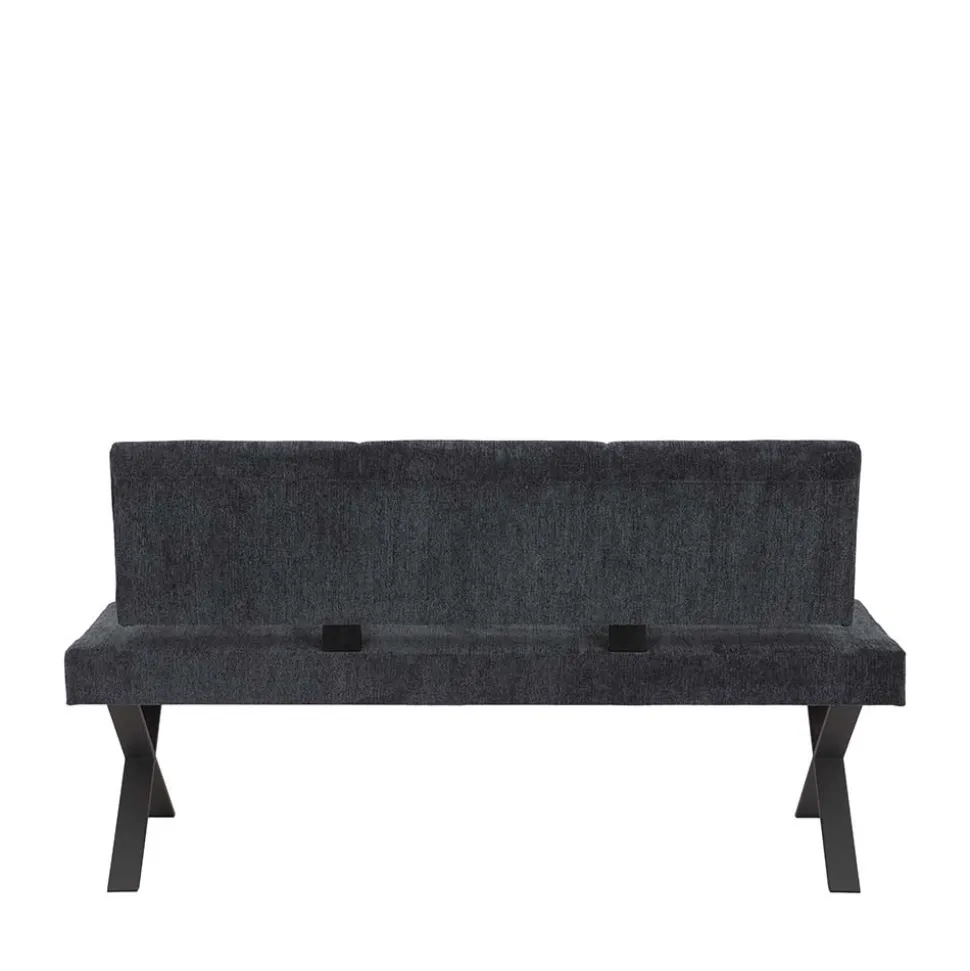 Esstisch Bank mit Rückenlehne in Anthrazit - Cramania