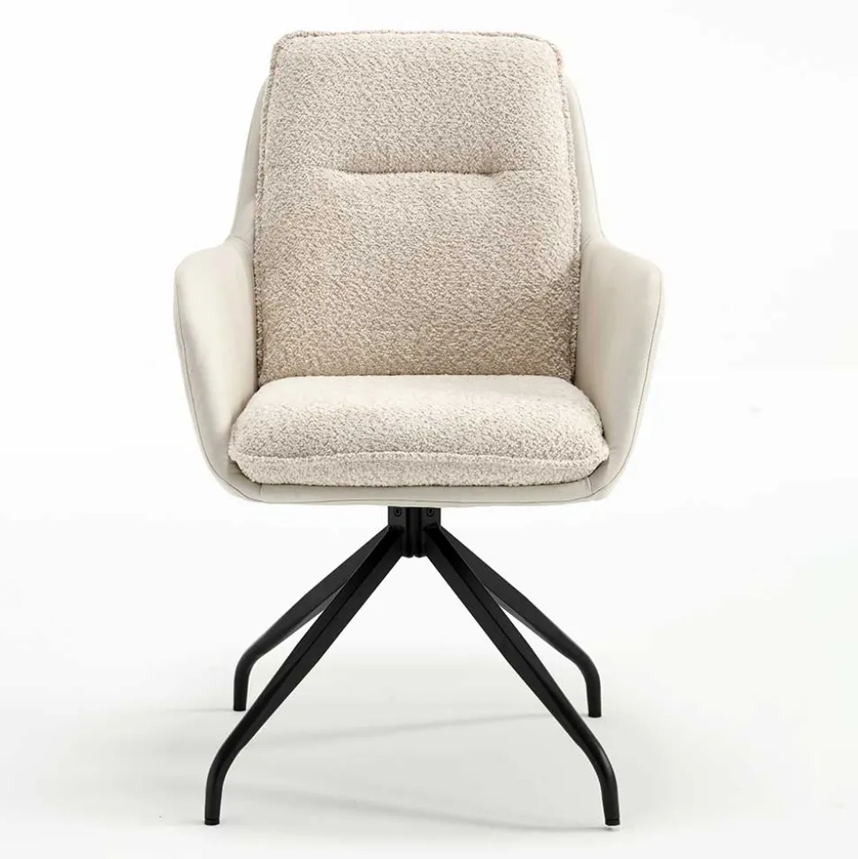 Esstisch Drehsessel in Creme - Tripple (2er Set)