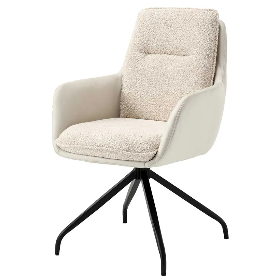 Esstisch Drehsessel in Creme - Tripple (2er Set)