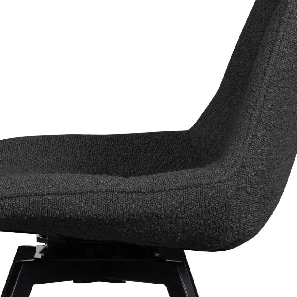 Esstisch Drehstuhl aus Boucle Stoff - Seymour (2er Set)