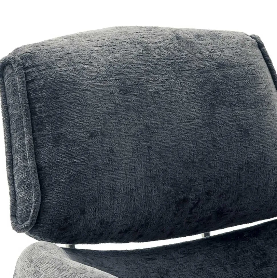 Esstisch Drehstuhl in Anthrazit Webstoffbezug - Turex (2er Set)