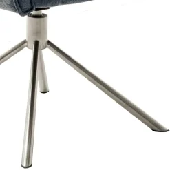 Esstisch Drehstuhl in Anthrazit Webstoffbezug - Turex (2er Set)