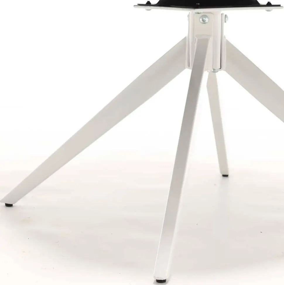 Esstisch Drehstuhl in Taupe und Weiß - Sarduna (2er Set)