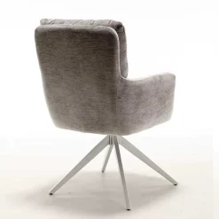 Esstisch Drehstuhl in Taupe und Weiß - Sarduna (2er Set)