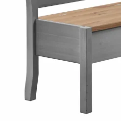 Esstisch Eckbank Jytte in Grau Kiefer massiv