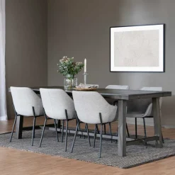 Esstisch Gruppe in Eiche dunkel - Vedraza (siebenteilig)