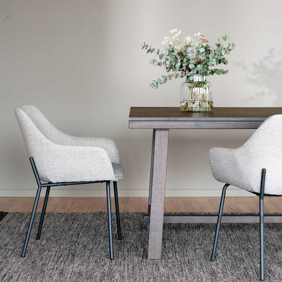 Esstisch Gruppe in Eiche dunkel - Vedraza (siebenteilig)